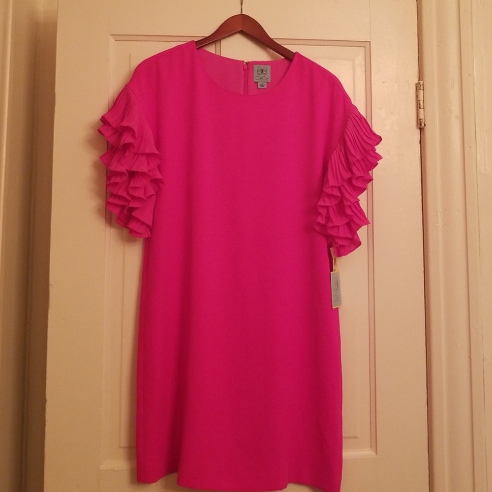 Hot pink dress!